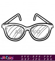 Fashionable Sunglasses Frame Vector Design SVG