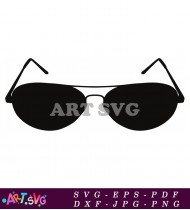 Classic Black Sunglasses With Bold Frame And Shape SVG