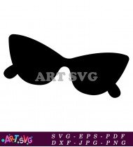 Oversized Butterfly Sunglasses With Bold Black Frame SVG