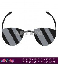 Stylish Retro Sunglasses With Striped Lens Design SVG