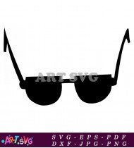 Classic Black Sunglasses With Simple Frame Design SVG