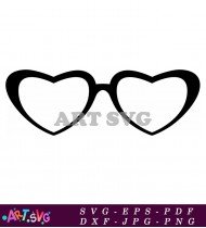 Stylish Heart Shaped Sunglasses With Curved Frame SVG