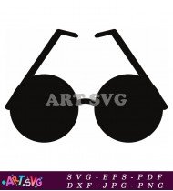 Trendy Round Sunglasses with Classic Black Frame SVG