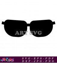 Retro Sunglasses with Round Oval Frames SVG