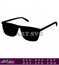 Cool Sunglasses With Angular Shapes And White Background SVG