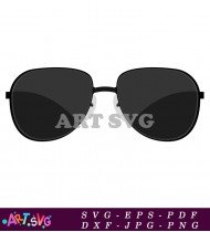 Stylish And Fashionable Retro Aviator Sunglasses Design SVG