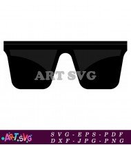 Classic Round Shaped Sunglasses With Stylish Black Frames SVG