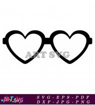 Heart Shaped Sunglasses Stylish Fashionable Women Eyewear SVG