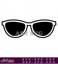 Retro Sunglasses Fashionable Vintage Eyewear Design SVG