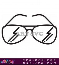 Cool Stylish Sunglasses Modern Design SVG