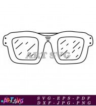 Stylish Sunglasses Cartoon Character Clipart SVG 1