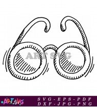 Cartoon Glasses For Clip Art Projects SVG