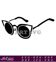 Stylish Designer Sunglasses With Double Lens Detail SVG