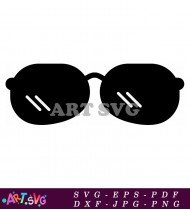 Classic Black Sunglasses With Square Lens Shape SVG