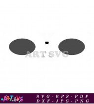 Simple Black Sunglasses Design With Oval Lens SVG