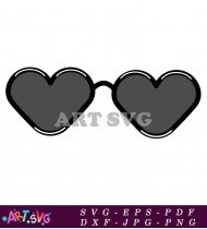 Modern Heart Shaped Sunglasses With Bold Design SVG