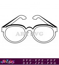 Modern Circular Frame Sunglasses SVG