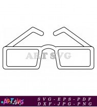 Stylish Clear Frame Sunglasses SVG