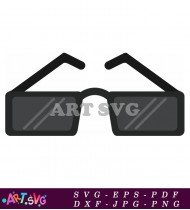 Classic Black Sunglasses with Frame SVG 1