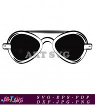 Oversized Sunglasses with Aviator Shape SVG