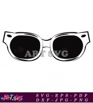 Sunglasses with Cat Eye Frame Design SVG