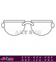 Simple Sunglasses with Circular Frames SVG