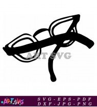 Vintage Round Black Frame Sunglasses Retro Look SVG