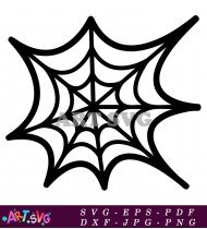 Spider Web In Black And White Style SVG 1