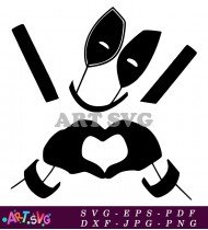 Black And White Deadpool Mask Logo Graphic SVG