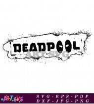 Black And White Deadpool Graffiti Logo Art SVG