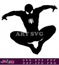 Deadpool Character Pose Red And Black SVG 1