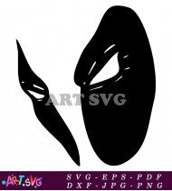 Black And White Mask Design With Stripe SVG