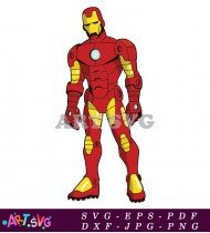 Iron Man Suit Superhero Standing Pose SVG