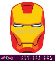 Iron Man Mask Cartoon Design SVG 1