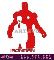 Red Iron Man Logo Vector Graphic Design SVG