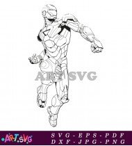 Iron Man Suit Hero Action Pose SVG