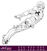 Iron Man Suit Character Drawing Printable SVG