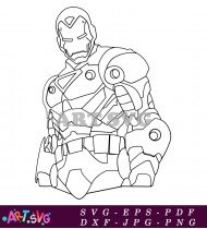 Iron Man Suit Superhero Character Art SVG