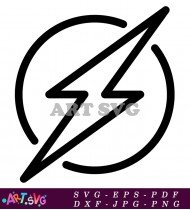 Flash Logo Symbol Comic Book Superhero SVG