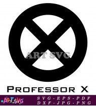 Professor X Logo Symbol Comic Book Character SVG