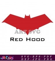 Red Hood Bat Symbol Comic Book Superhero SVG