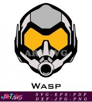 Wasp Helmet Superhero Symbol Comic Book Design SVG