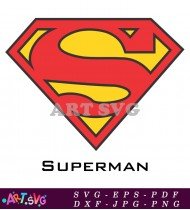 Superman Logo Shield Comic Design Graphic SVG 1