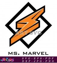 Ms Marvel Comic Book Superhero Symbol SVG