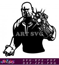 Thanos Marvel Comic Book Superhero Image SVG 1