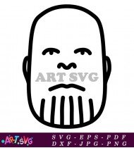 Thanos Face Marvel Comic Book Villain SVG