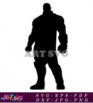 Thanos Silhouette Marvel Comic Book Character SVG 2