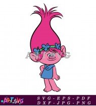 Poppy Troll Hair Cute Cartoon Movie SVG 12