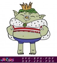 Funny Troll Cartoon Illustration Character Design SVG 2