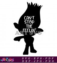 Silhouette Of A Cute Troll Saying Feeling SVG